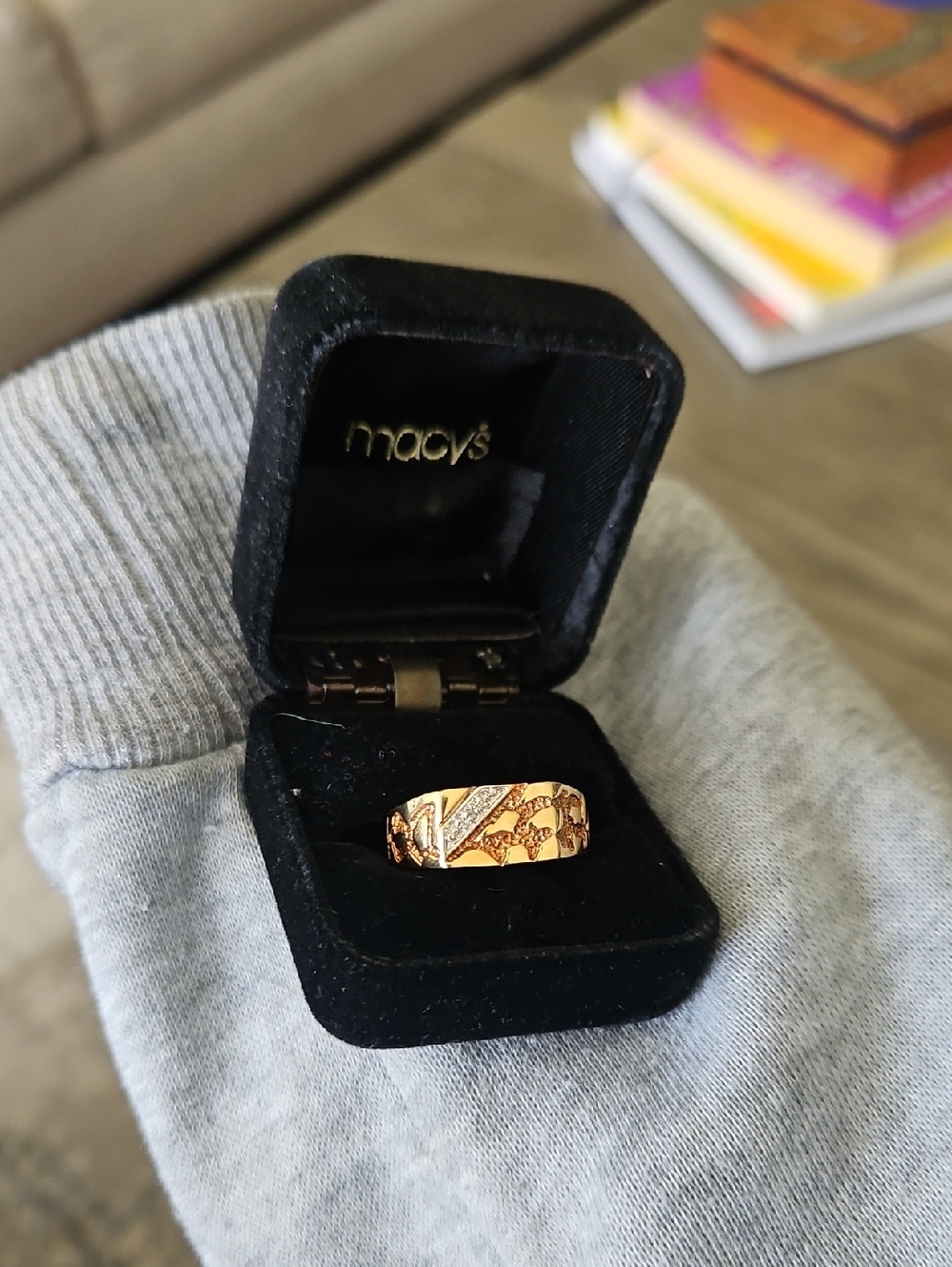 Macy's Gold-Tone Patterned Band Ring